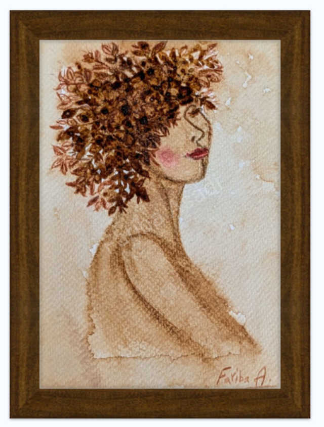 Blooming Mind - Coffee Painting
