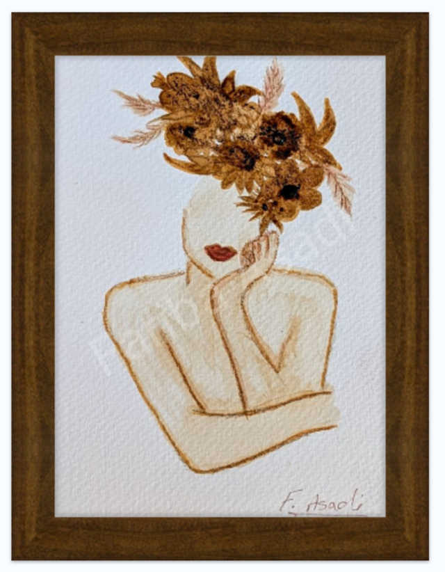 Flourish in Silence - Coffee Painting