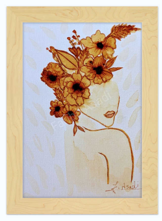 Blooming Serenity - Coffee Painting