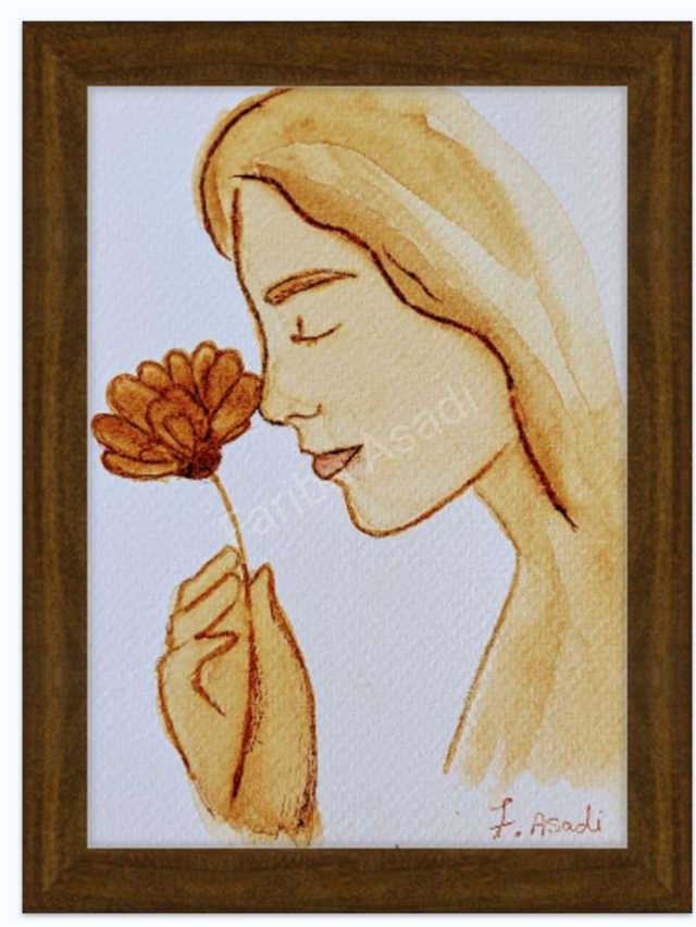 Aromatic Serenity - Coffee Painting