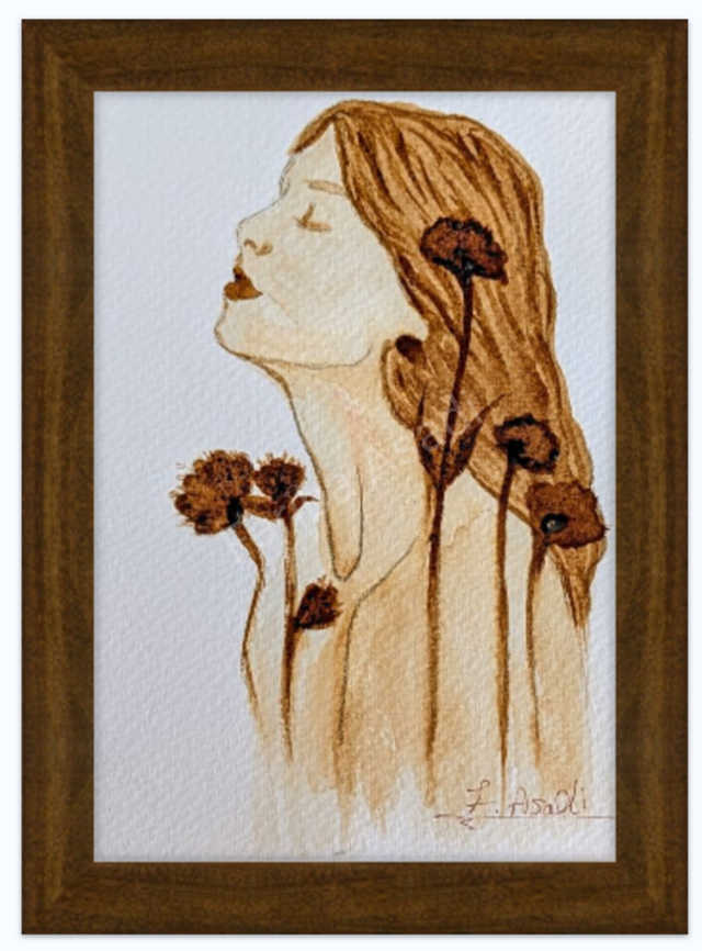 Blooming Soul - Coffee Painting