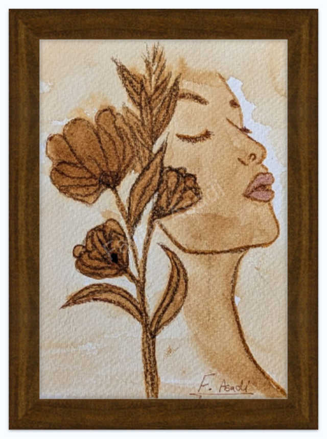 Nature’s Embrace - Coffee Painting