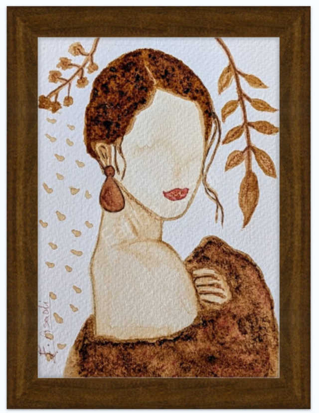 Timeless Elegance in Coffee and Wine Painting