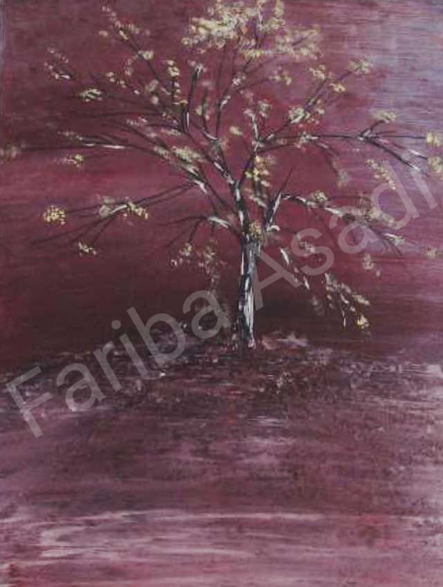 A lone tree in the desert