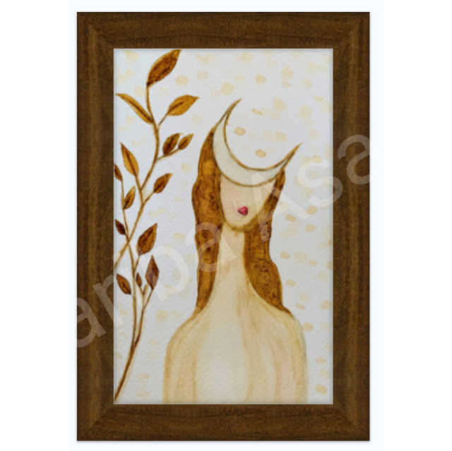 Mind like the Moon - Coffee Painting